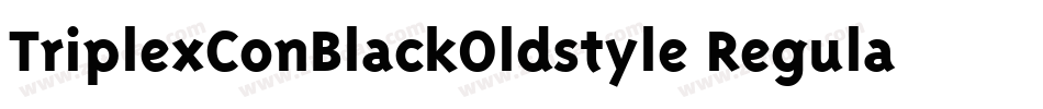 TriplexConBlackOldstyle Regular字体转换